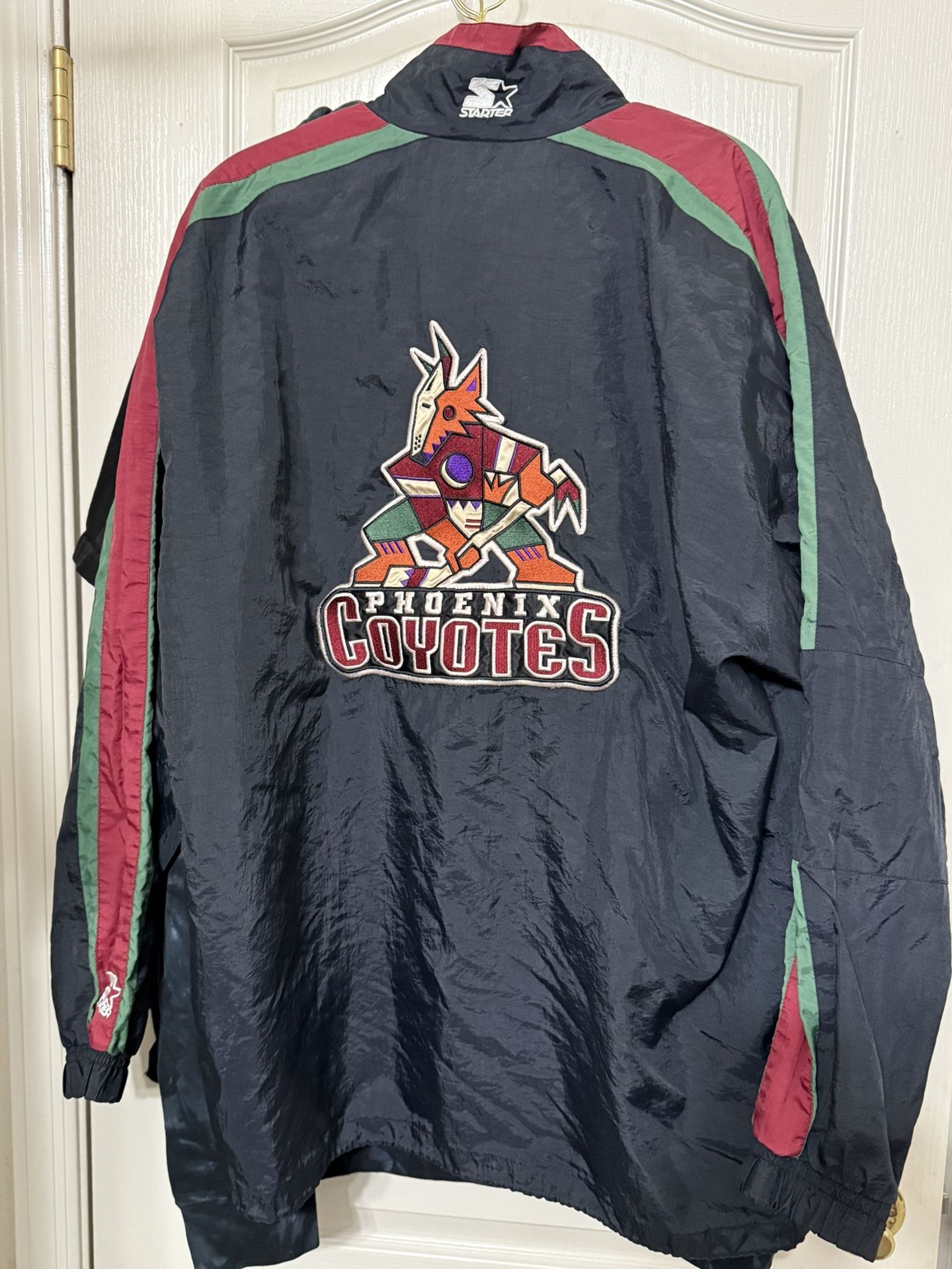 Vintage Arizona Coyotes Starter Windbreaker Jacket Men’s Large