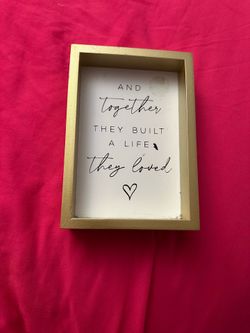 Framed Inspirational Quote