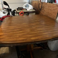 Wood Table W/ Bar stools