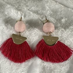 Baublebar Fringe Pink & Red Great Condition Colorful Nice!