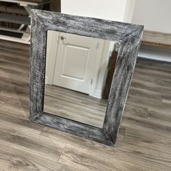 Square Distressed Wall Mirror