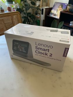 Lenovo Smart Clock 2 with charging dock feature Google Home Assistant