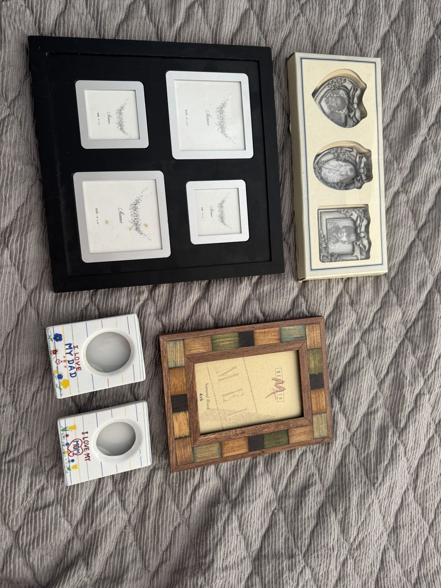 Bundle of Photo Frames – Wood, Metal, Kids Frames & Collage – New Condition