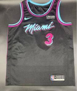 100% Authentic Dwyane Wade Nike Miami Heat Vice City Jersey Size 48 Mens Large