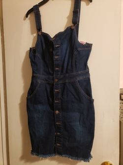 Dark Jean Denim Dress New