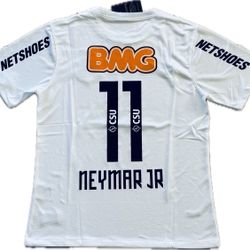 Neymar JR 11 Nike Santos FC Soccer Jersey Classic White Football Shirt MENS