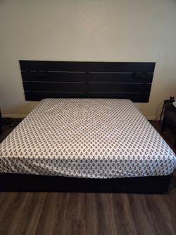 King size bed frame  with head board