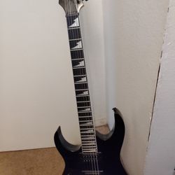 Used Left Handed Electric Guitar Black Ibanez GRG120BDXL