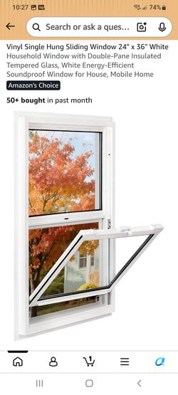 Vinyl Single Hung Sliding Window 24" x 36" White