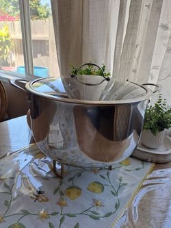OLLA TAMALERA DE 15 QT CLÁSICA DE ACERO INOXIDABLE  CON PARRILLA PRINCESS HOUSE 🌷⚘️ USADA EN EXELENTES CONDICIONES ⚘️ 🌷