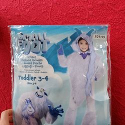 Small foot meechee toddler 3 to 4, 4 piece costume hooded poncho etc