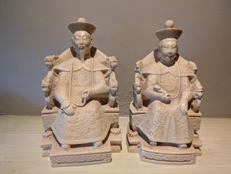 Chinese Emperor And Empress Statues 