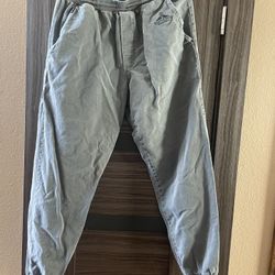 Crazy Shirts Hawaii Joggers Mens L Gray Crater Dyed Pants Beach Surf Cotton