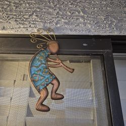 Southwestern Exquisite Copper Metal Kokopelli Wall Decor 