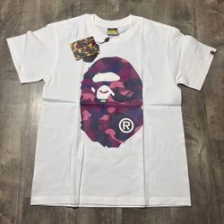 BAPE Ape Head Camo Graphic T-Shirt White