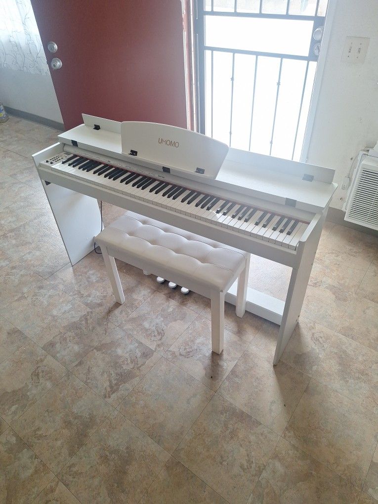 UMOMO U-710 88 Key Digital Piano Keyboard with Piano Bench