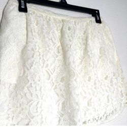 White Lace Mini Skirt