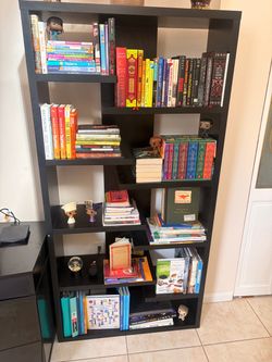 Modern Black Geometric Bookshelf / Display Shelf