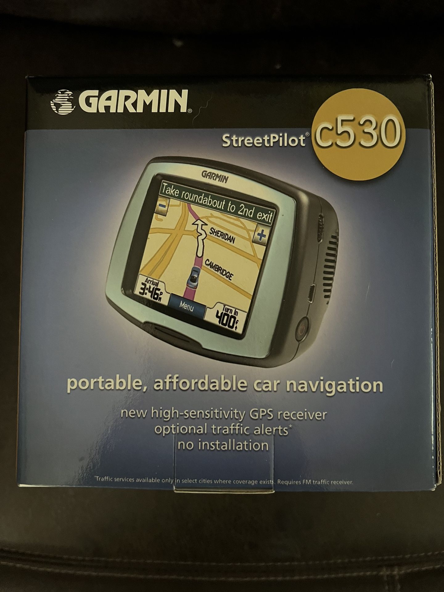 GARMIN StreetPilot c530 GPS Navigation System w/Box, USB, 12V +