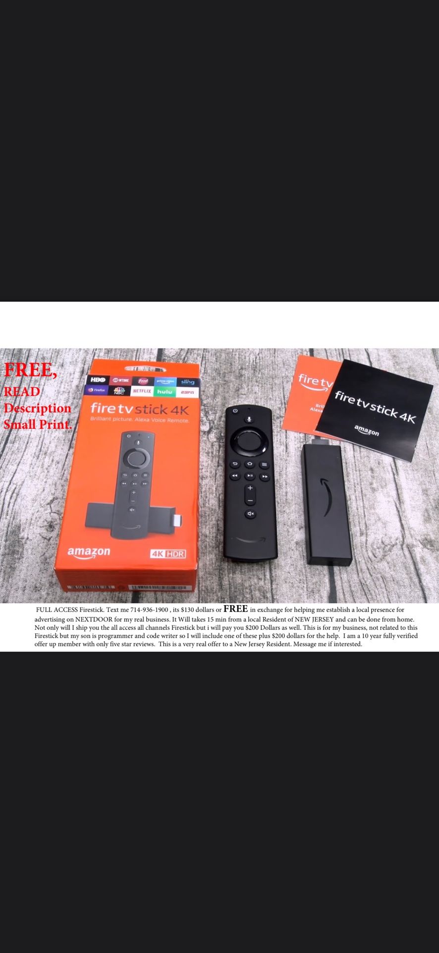 4K FIRESTICK TV- NEW - Fully Loaded