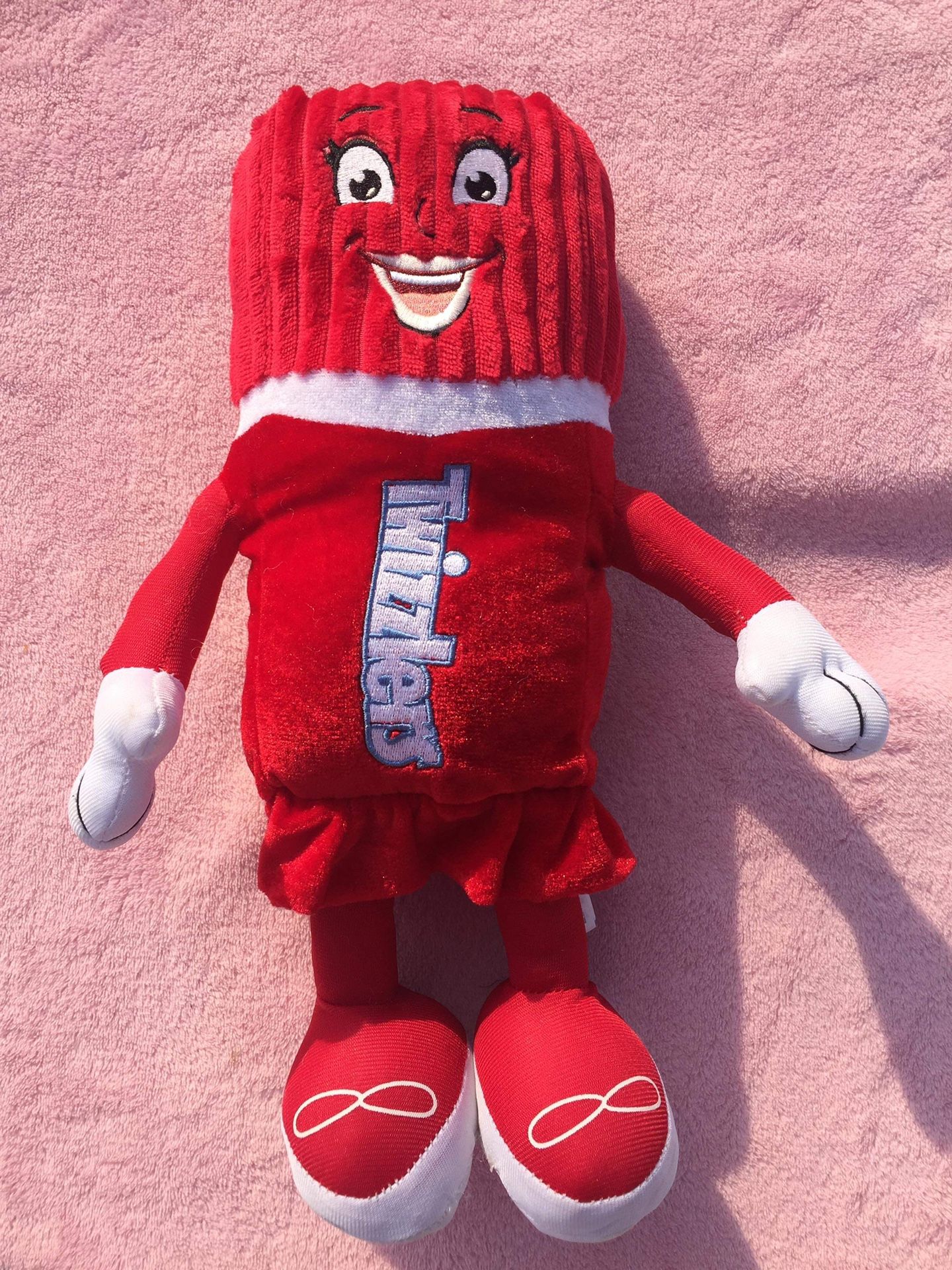 Twizzlers Licorice Girl Mascot Plush Stuffed Doll Posable Arms  12” hershey rare