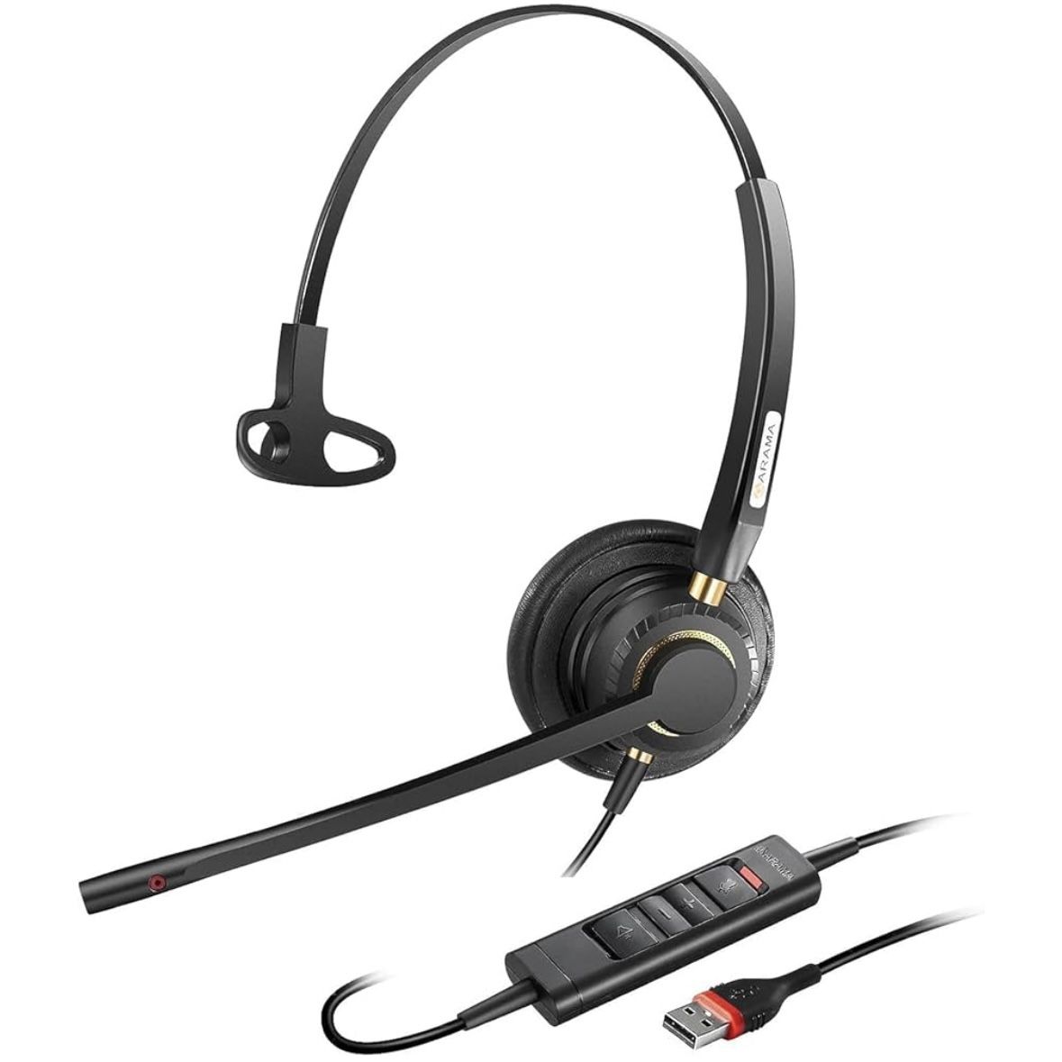 Y393-USB Headset with Microphone Noise Cancelling & Audio Controls Ultra Comfort