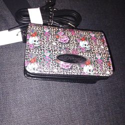 Ed Hardy Leather Wallet Baby Purse 
