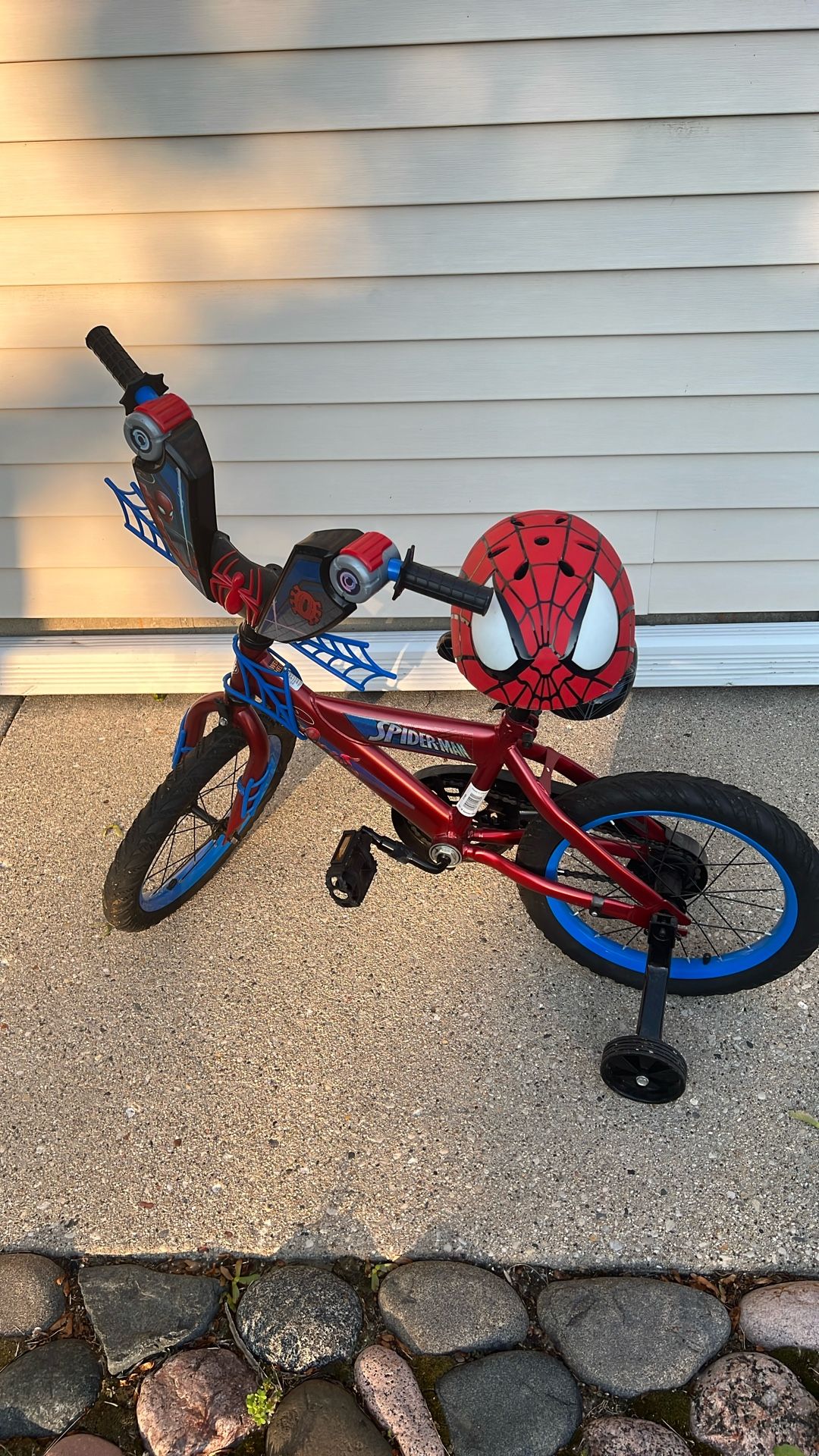 Spider-Man Boys Bicycle 16” With Helmet, Excellent Condition