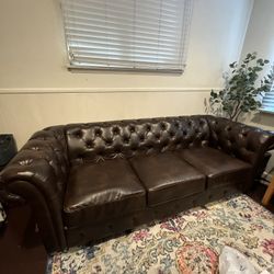 Amazing!!! Faux Leather Couch!