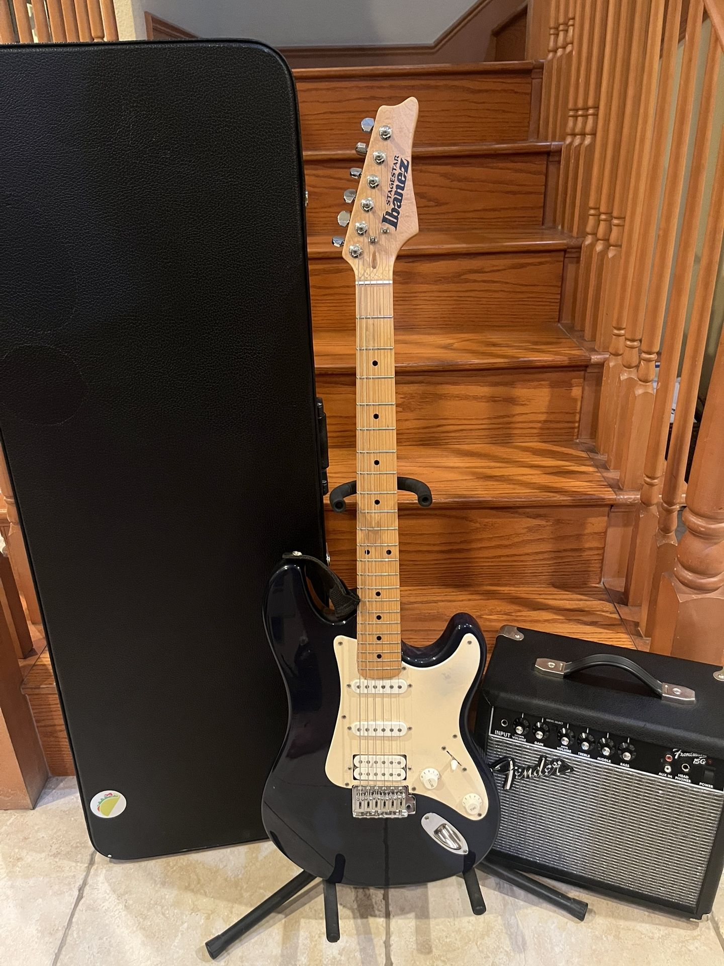 Ibanez Stagestar Vintage Guitar W/ Hardshell Case, Fender Amp