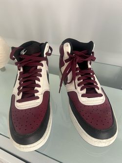 Nike High-Top Sneakers Burgundy Black White