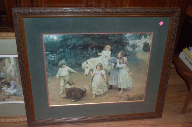 ARTHUR EISLEY CHILD'S PONY RIDE FRAMED PRINT