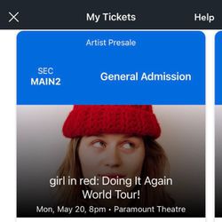 Girl In Red Concert Tickets For Sale 