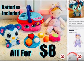 $8 For all educational Baby toys leapfrog batteries included in great condition