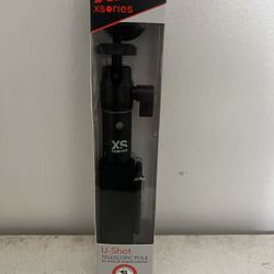 XSories U-Shot 19” Telescopic Pole W/1/4-inch Mount & Go Pro Adapter-Black