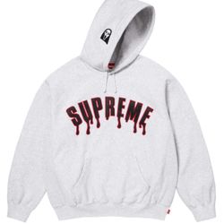 Supreme Ghostface Arc Hooded Sweatshirt Ash Grey (SS26)