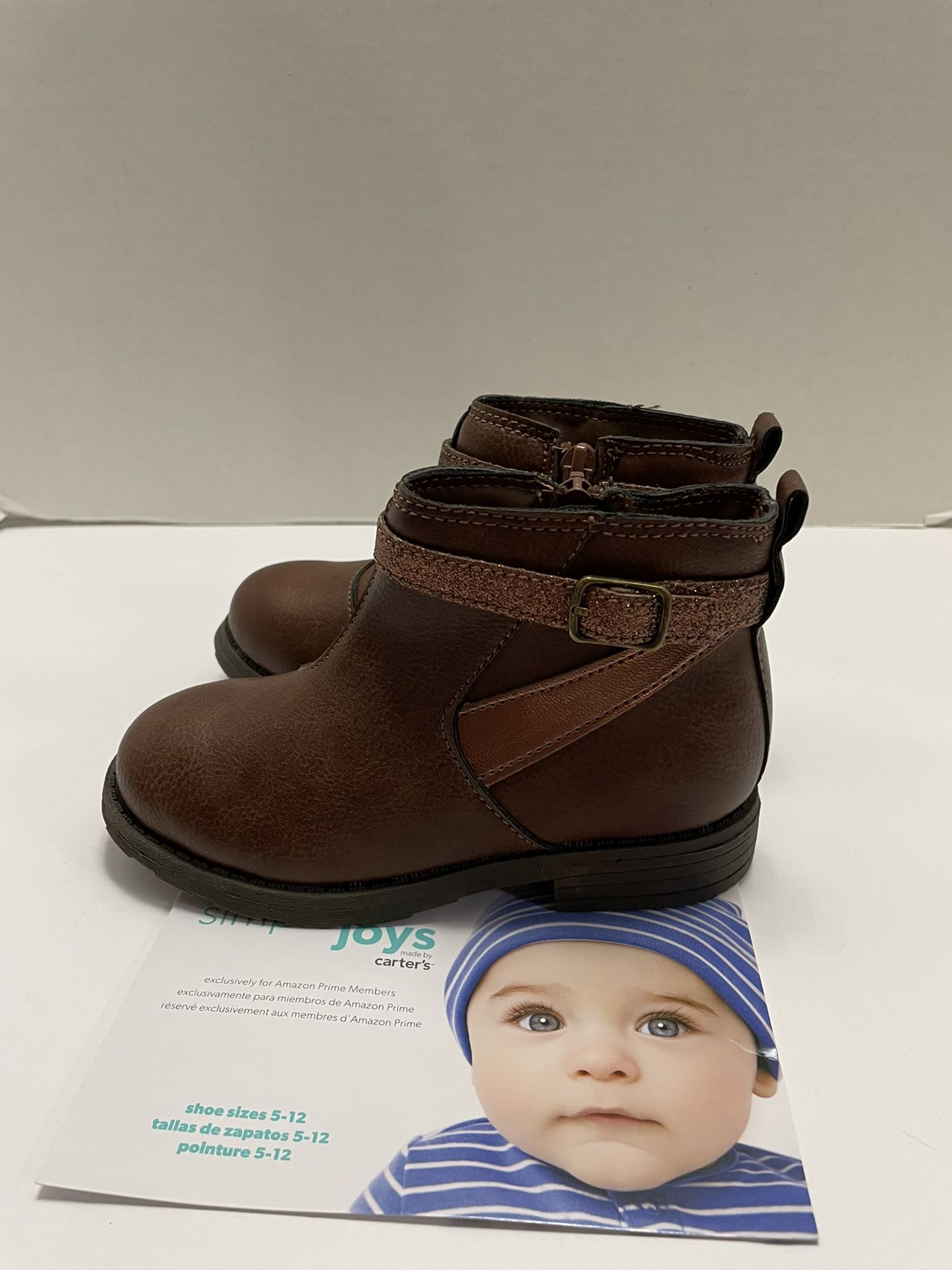  Brown Leather Toddler Girls Boots
