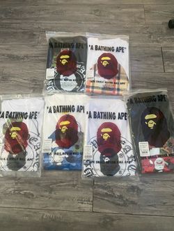Bathing Ape shirts take all for 6x20=120 single $30