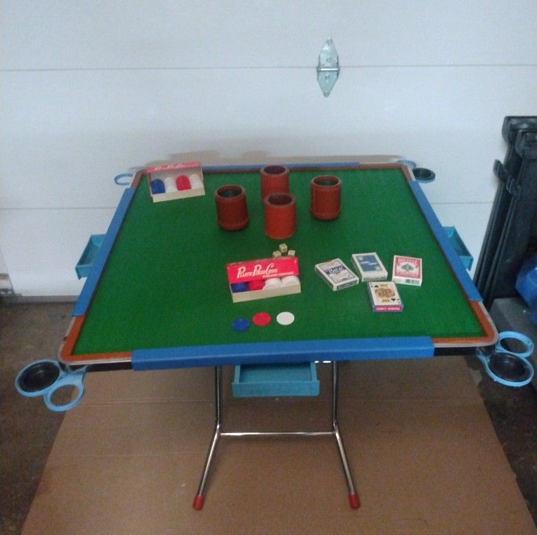 Mahjong Game Board Foldable Table Heavy Duty Steel