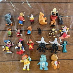 Vintage Collection of 70'-80' Mini Figures, Toys, Keychain etc. 