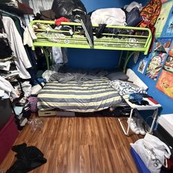 Acme Eclipse Twin over Full Futon Bunk Bed in Green 