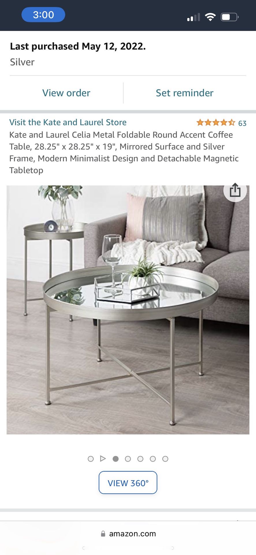 Mirrored Coffee table 