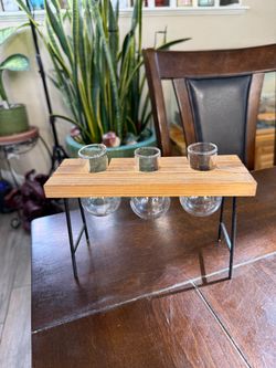 Plant Propagation Station, Plant Terrarium Propogation Planters Wood Stand, Water Propagating Stations Hydroponic Plant Vase Air Planter Bulb Glass Ho