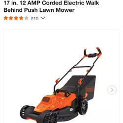 Mower Black And Decker Corded 17 In