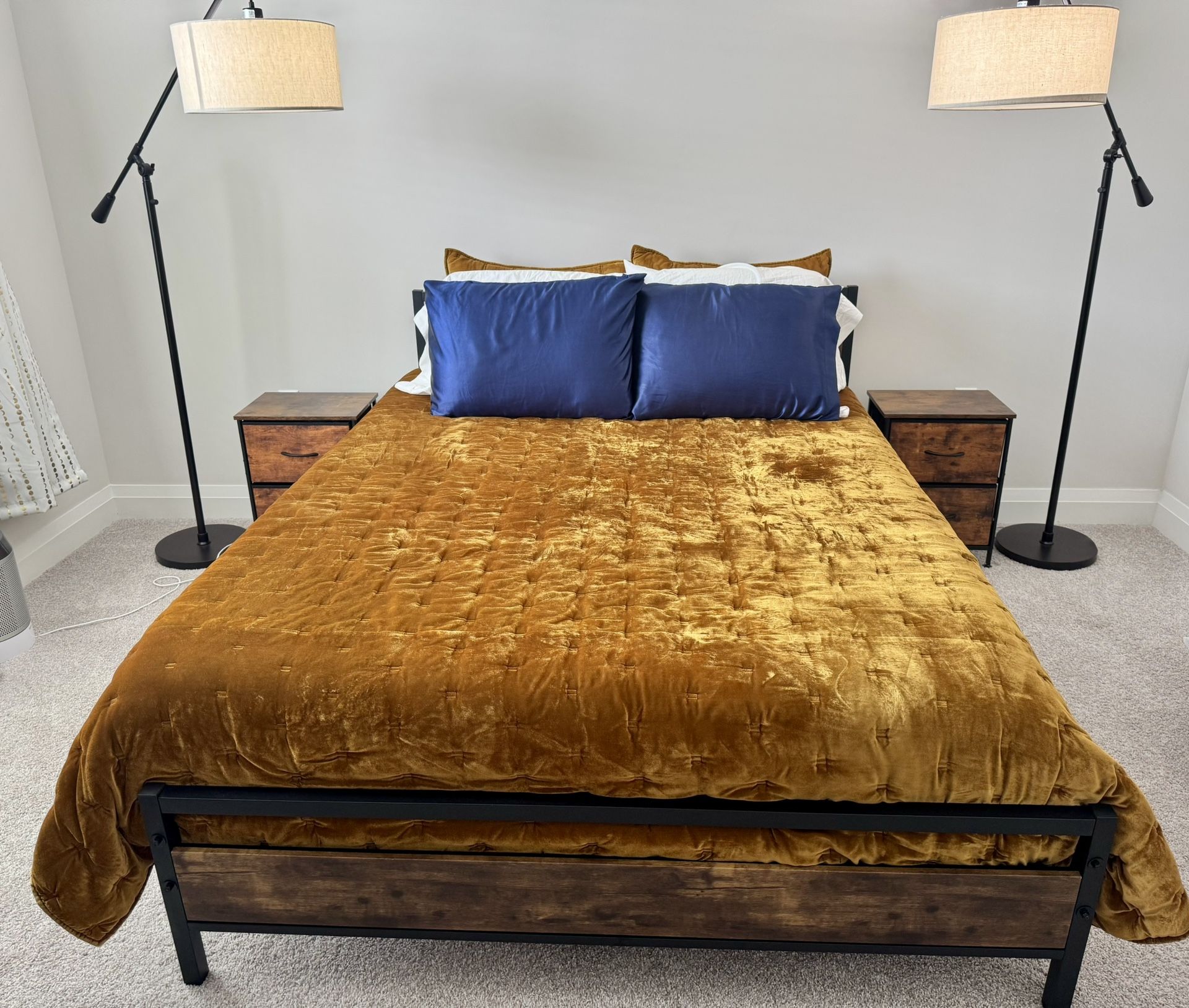 Queen Bed Set With Nectar Mattress