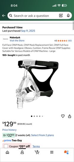 Full Face CPAP Mask, CPAP Mask Replacement Set