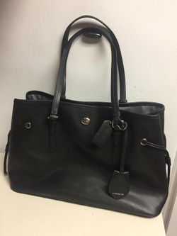 Black Leather Coach Purse Hand Bag