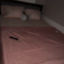  Queen Bed Set + Mattress + Dresser — $700