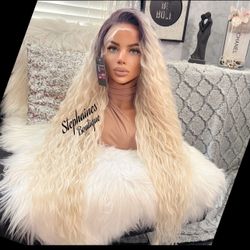 Human Hair Blended Lace Front Wig 