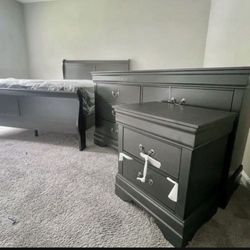 Get a Full or Queen Size Bed With Dresser & Mirror and Night Stand  — all for just $698!